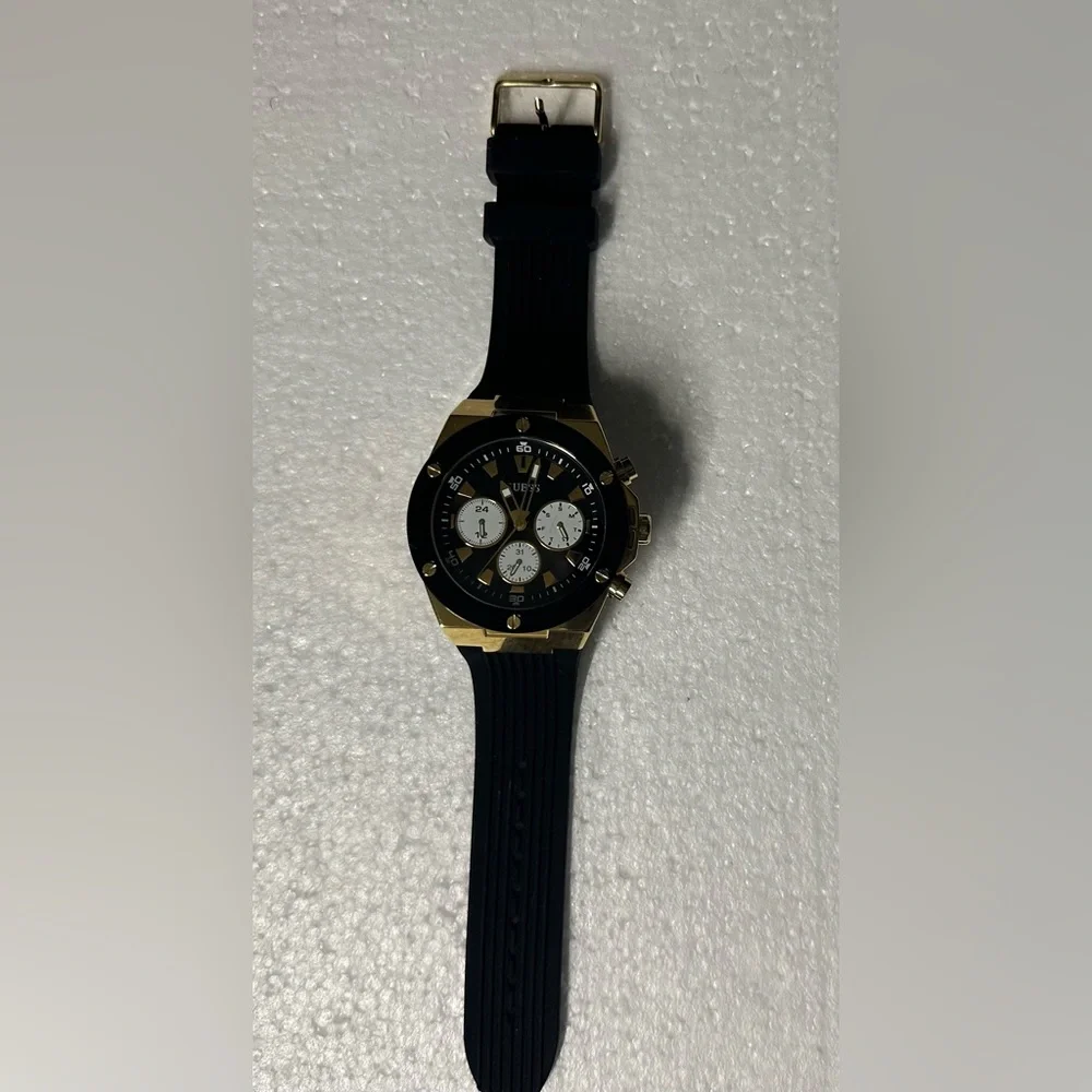 Guess Men’s Poseidon Black and Gold Tone Watch‎ GW0057G1.